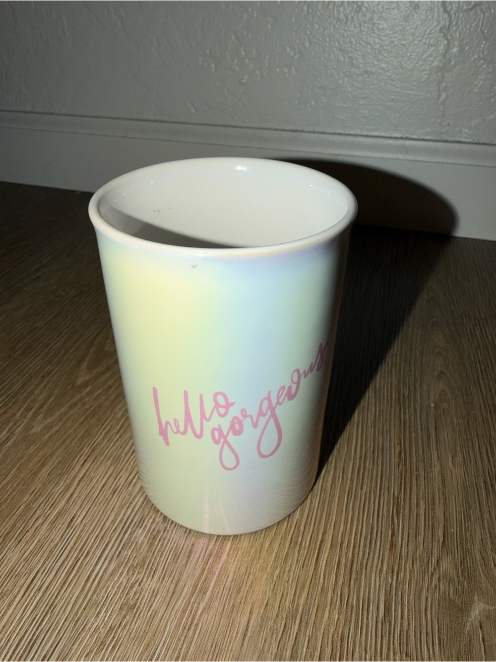 Home Essentials Cream Ceramic Cup Base with Logo